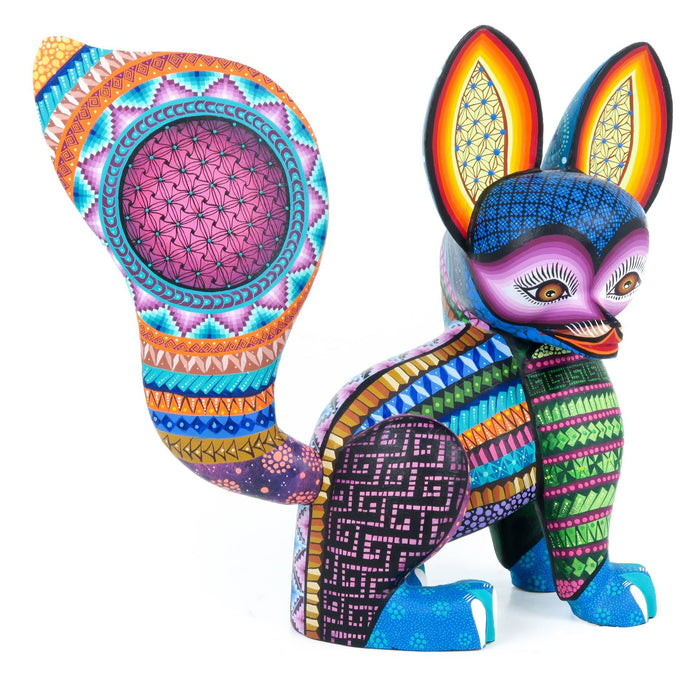 Colorful Fox - Oaxacan Alebrije Wood Carving - CEMCUI