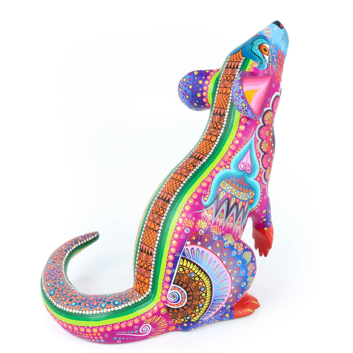 Colorful Mouse - Oaxacan Alebrije Wood Carving - CEMCUI