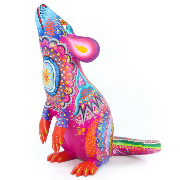 Colorful Mouse - Oaxacan Alebrije Wood Carving - CEMCUI