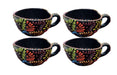 Craft by Order 4 Talavera Mugs Multicolor Cups Coffe Cup With Heart Shape 14.5 Oz, taza corazon - CEMCUI