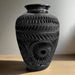 Craft by Order Beautiful Black Clay Flower Pot , Florero Decorative Pot handmade in Oaxaca, barro negro 10 x 9 in - CEMCUI