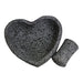 Craft by Order Heart Shape Comal 12.6 in with a 6 inch Heart Molcajete, Both to be used direct to fire - CEMCUI