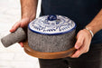 Craft by Order Molcajete Chilmamolli with Talavera Lid and Wooden Base 8 inches - CEMCUI