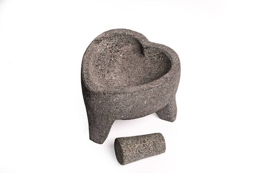 Craft by Order - Romantic Kitchen Duo: 8 - Inch Heart Molcajete & Comal Set - CEMCUI