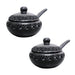 Craft by Order - Sabor Auténtico: Set of 2 Artisanal Barro Negro Salsa Bowls, Elegant Black – 14 oz Each - CEMCUI