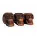 Craft by Order - Set of 3 Black Clay Skull Tequilero Shot Glass - CEMCUI