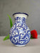 Craft By Order Talavera Florero 8 inches tall Flower Base Traditional Blue Talavera - CEMCUI