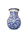 Craft By Order Talavera Florero 8 inches tall Flower Base Traditional Blue Talavera - CEMCUI