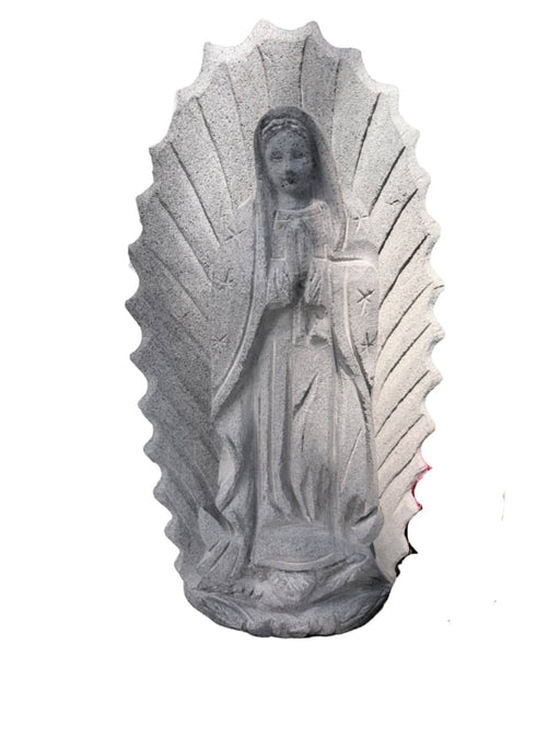 Craft by Order Volcanic Stone Virgen Mary, virgen de guadalupe 12 in tall - CEMCUI