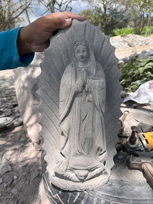 Craft by Order Volcanic Stone Virgen Mary, virgen de guadalupe 16 in tall - CEMCUI