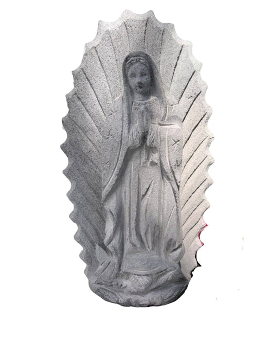 Craft by Order Volcanic Stone Virgen Mary, virgen de guadalupe 16 in tall - CEMCUI