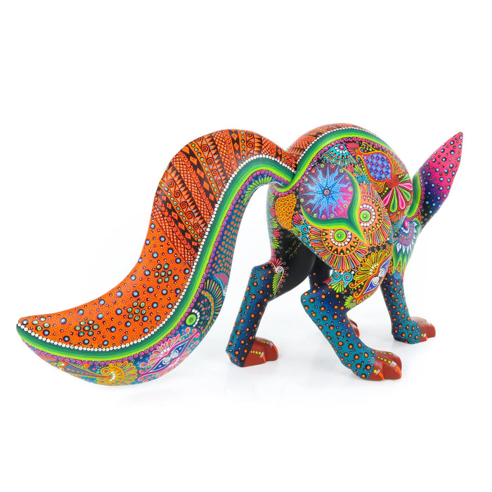 Cunning Fox - Oaxacan Alebrije Wood Carving - CEMCUI