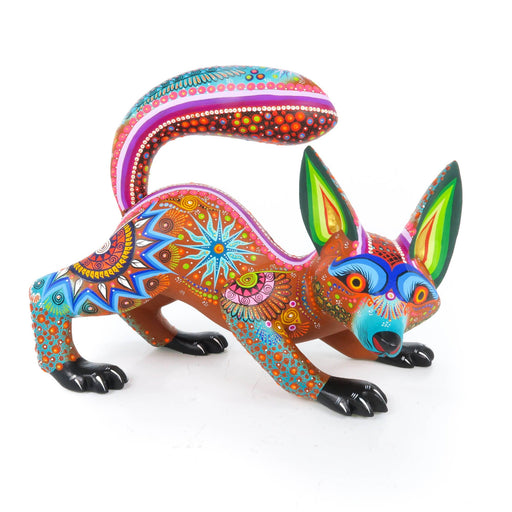 Curious Fox - Oaxacan Alebrije Wood Carving - CEMCUI