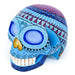 Day of The Dead Skull (Blue) - Oaxacan Alebrije Wood Carving - CEMCUI