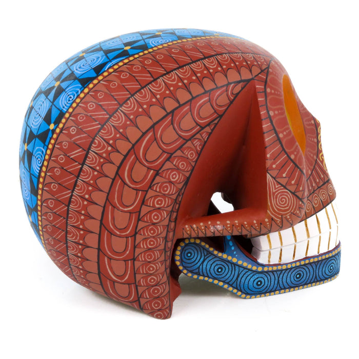 Day of The Dead Skull - Oaxacan Alebrije Wood Carving - CEMCUI