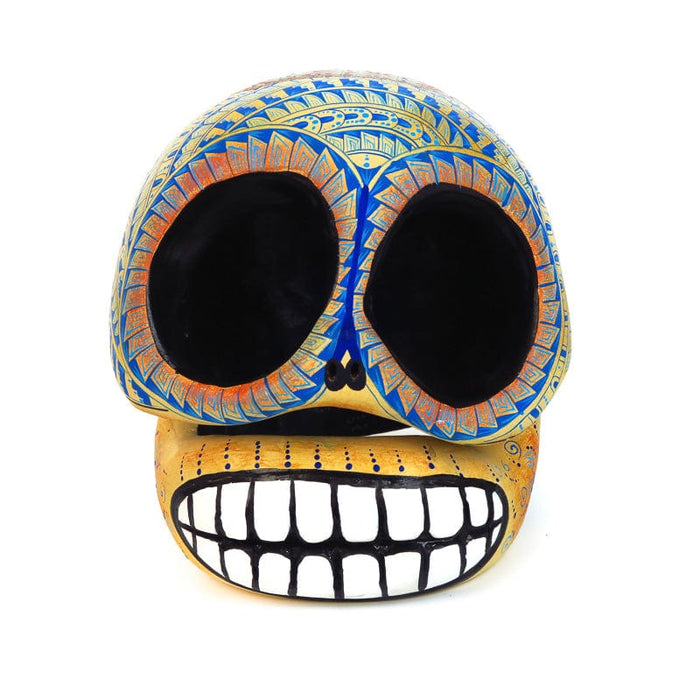 Day Of The Dead Skull - Oaxacan Alebrije Wood Carving - CEMCUI