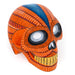 Day of The Dead Skull (Orange) - Oaxacan Alebrije Wood Carving - CEMCUI