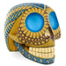 Day of The Dead Skull (Yellow) - Oaxacan Alebrije Wood Carving - CEMCUI