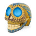 Day of The Dead Skull (Yellow) - Oaxacan Alebrije Wood Carving - CEMCUI