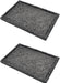 Duo Set of Volcanic Stone Atizar Grill Stone: Rectangular Comal - 7.9" x 11.8" for Authentic Cooking - CEMCUI