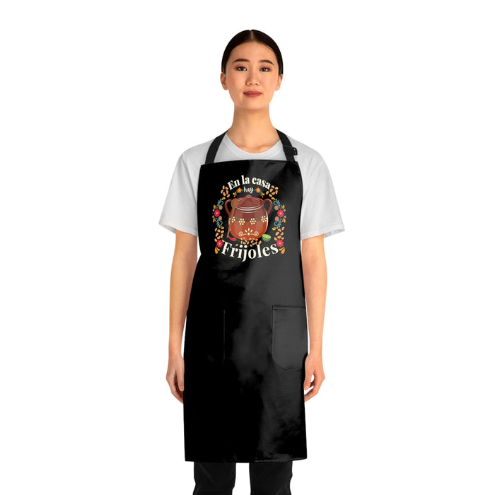 En la casa hay frijoles mandil. Funny Mexican Apron for Mexican mom or Mexican dad. Mexican wife gift - CEMCUI