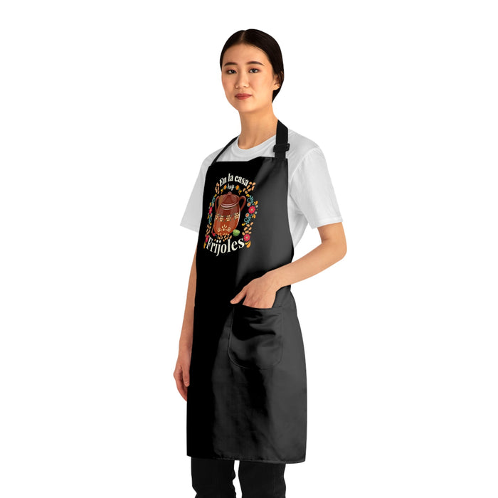 En la casa hay frijoles mandil. Funny Mexican Apron for Mexican mom or Mexican dad. Mexican wife gift - CEMCUI