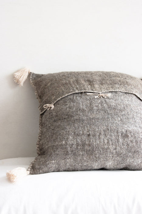 Erika Pillow - Cream on Grey - CEMCUI