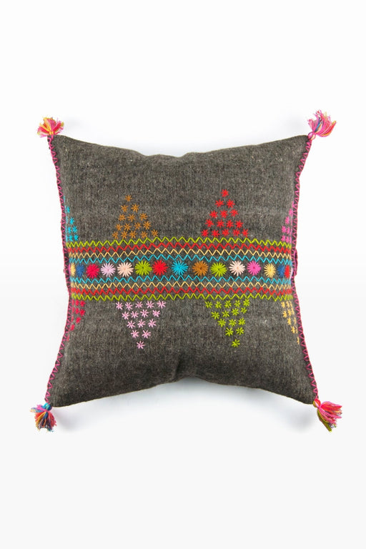 Erika Pillow - Multicolor on Grey - CEMCUI