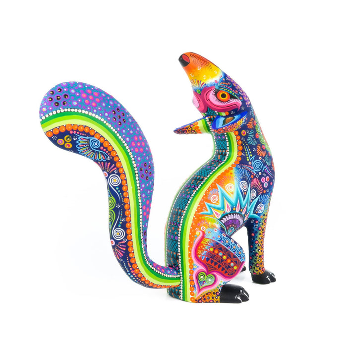 Exceptional Coyote - Oaxacan Alebrije Wood Carving - CEMCUI