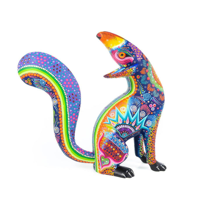 Exceptional Coyote - Oaxacan Alebrije Wood Carving - CEMCUI