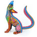 Exceptional Coyote - Oaxacan Alebrije Wood Carving - CEMCUI