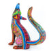 Exceptional Coyote - Oaxacan Alebrije Wood Carving - CEMCUI