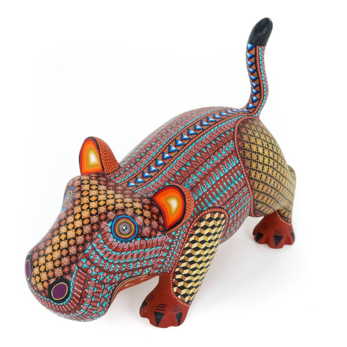 Exceptional Hippopotamus - Oaxacan Alebrije Wood Carving - CEMCUI