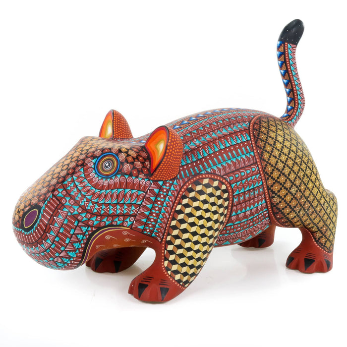 Exceptional Hippopotamus - Oaxacan Alebrije Wood Carving - CEMCUI