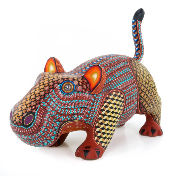 Exceptional Hippopotamus - Oaxacan Alebrije Wood Carving - CEMCUI