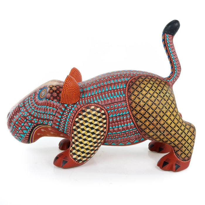 Exceptional Hippopotamus - Oaxacan Alebrije Wood Carving - CEMCUI