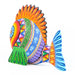 Fabulous Fish - Oaxacan Alebrije Wood Carving - CEMCUI