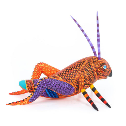 Fabulous Grasshopper - Oaxacan Alebrije Wood Carving - CEMCUI