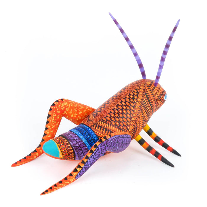 Fabulous Grasshopper - Oaxacan Alebrije Wood Carving - CEMCUI