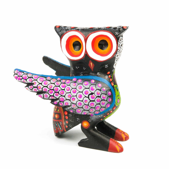 Fantastic Owl - Oaxacan Alebrije Wood Carving - CEMCUI