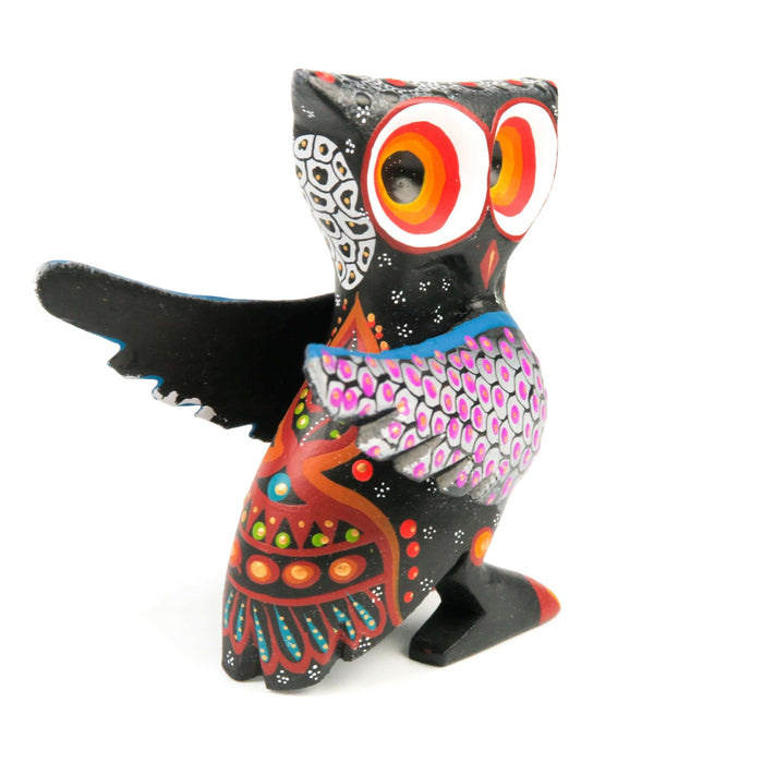 Fantastic Owl - Oaxacan Alebrije Wood Carving - CEMCUI