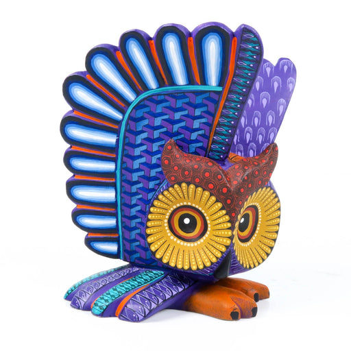 Fantastic Owl - Oaxacan Alebrije Wood Carving - CEMCUI