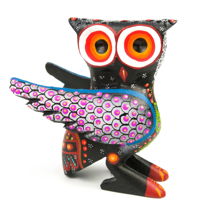 Fantastic Owl - Oaxacan Alebrije Wood Carving - CEMCUI