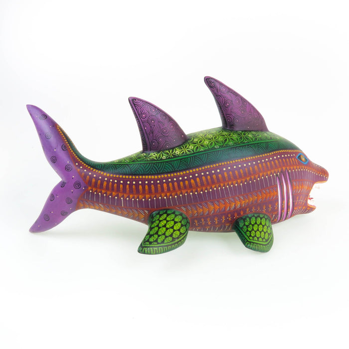 Fantastic Shark - Oaxacan Alebrije Wood Carving - CEMCUI