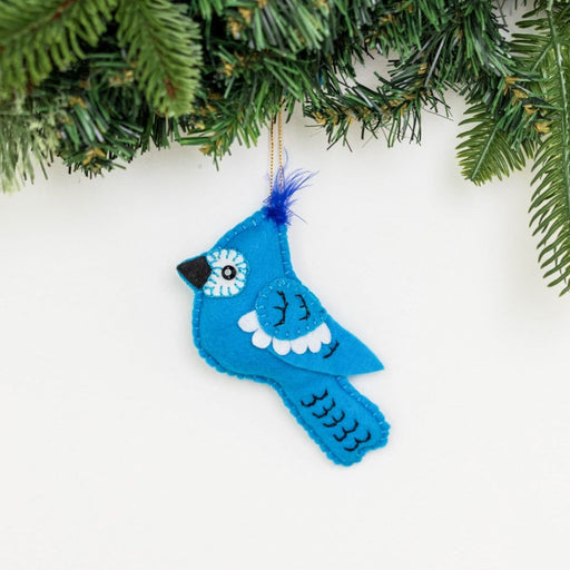 Felt Bluejay Ornament - CEMCUI