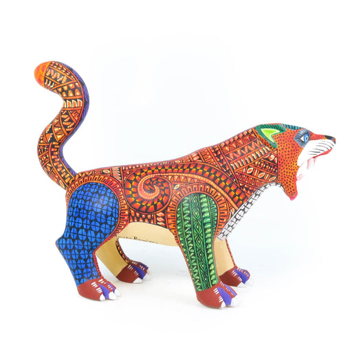 Fierce Jaguar - Oaxacan Alebrije Wood Carving - CEMCUI