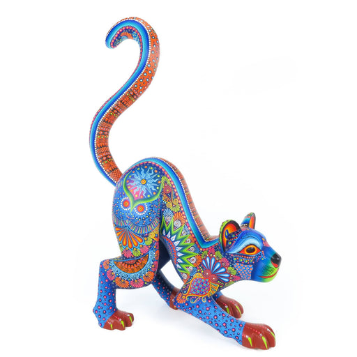 Fine Blue Jaguar - Oaxacan Alebrije Wood Carving - CEMCUI