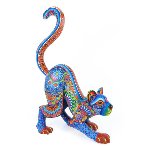 Fine Blue Jaguar - Oaxacan Alebrije Wood Carving - CEMCUI