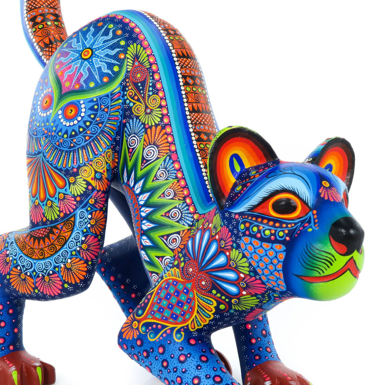 Fine Blue Jaguar - Oaxacan Alebrije Wood Carving - CEMCUI