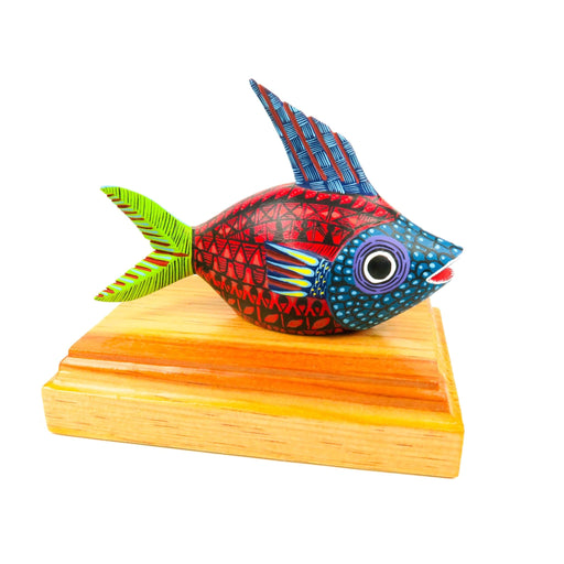 Fish On Base - Oaxacan Alebrije Wood Carving - CEMCUI